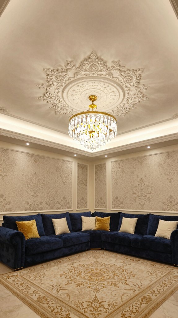 17 Luxury Ceiling Design Ideas for Living Rooms 18 ceiling and lighting synergy