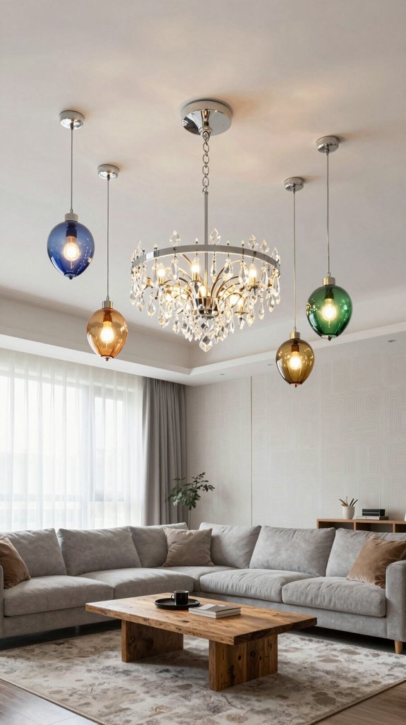 ceiling fixtures as focal points