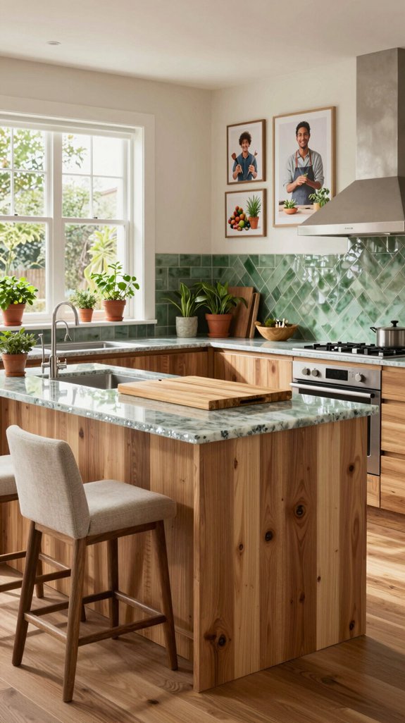 celebrity influencers green kitchens