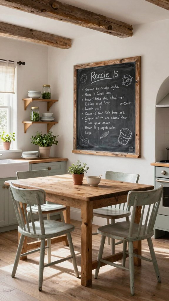 23 Farmhouse Kitchen Ideas for a Cozy Rustic Feel 23 chalkboard farmhouse kitchen charm