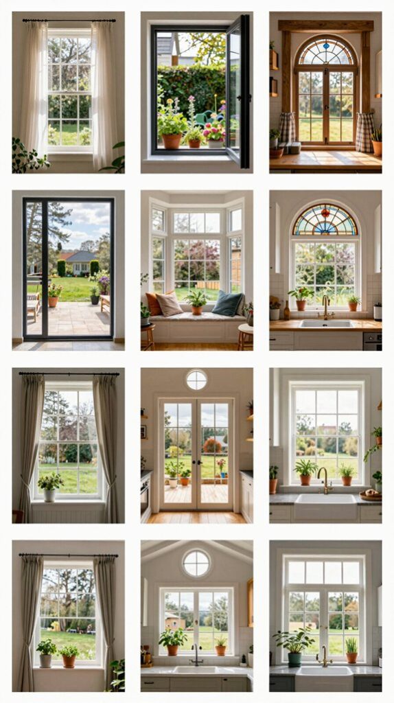 charming kitchen window designs