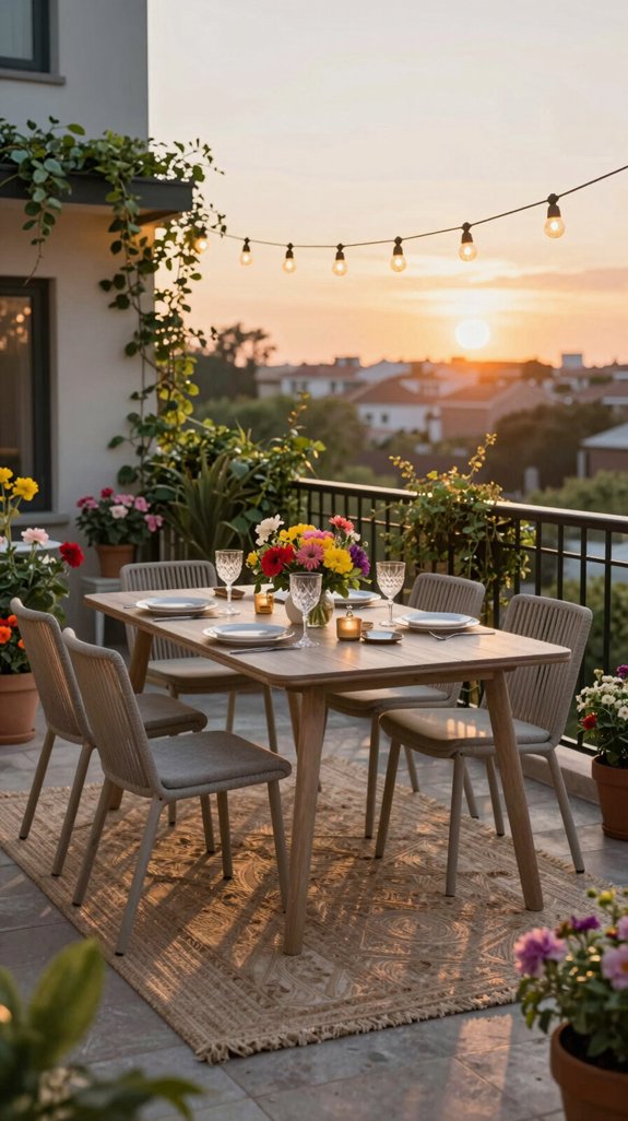 charming outdoor dining space