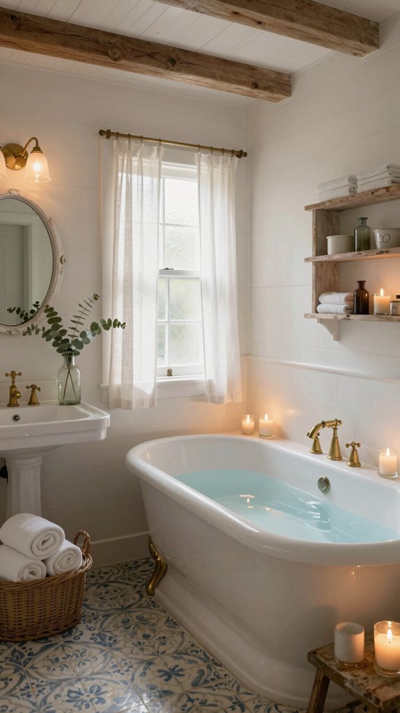 charming warm cottage bathrooms