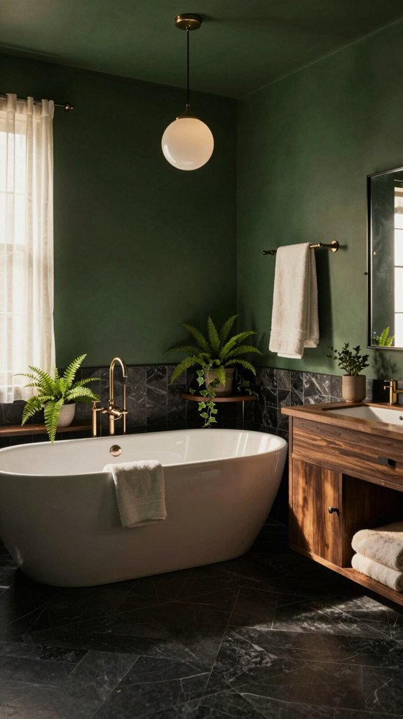 18 Dark Green Bathroom Ideas for a Bold, Moody Look 2 choosing the right green shade