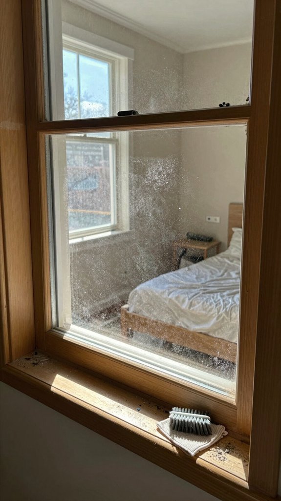 clean window frames first