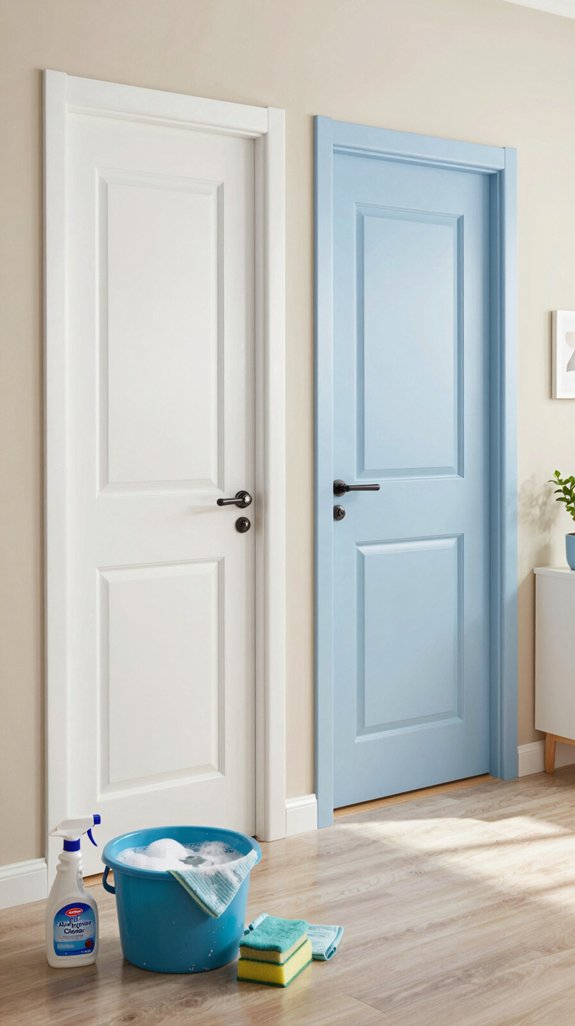 cleaning painted bedroom doors