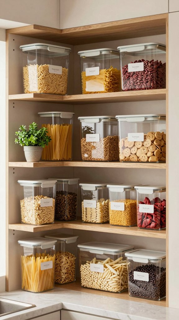 clear containers enhance organization