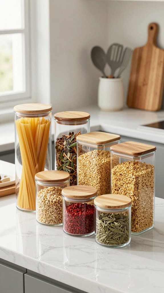 clear containers enhance organization