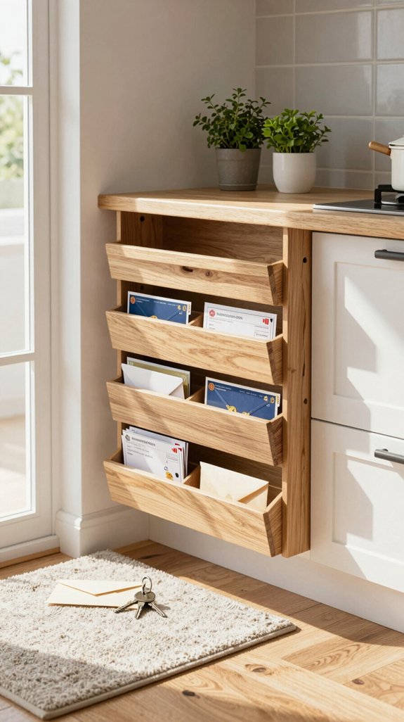 clutter free entryway organization