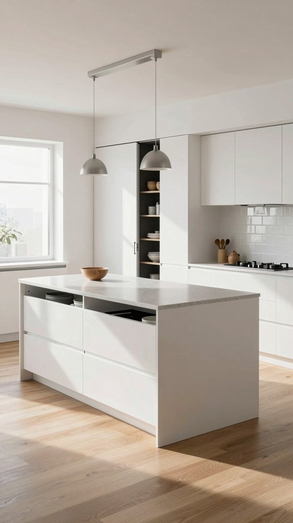 25 Modern Kitchen Ideas for a Sleek Contemporary Look 24 clutter free kitchen storage solutions