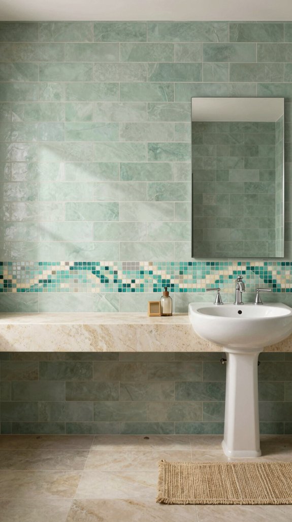 coastal bathroom tile design