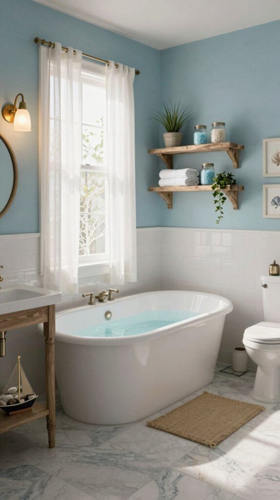 coastal blue bathroom inspiration