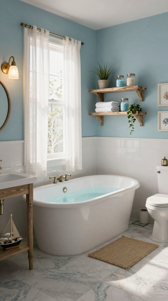 coastal blue bathroom inspiration