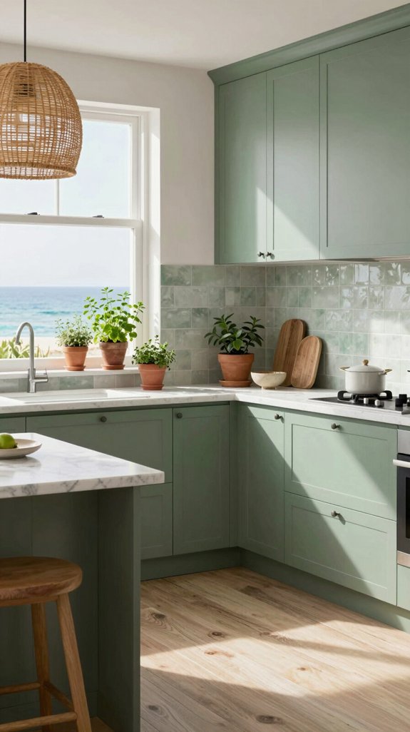 coastal calm through muted hues