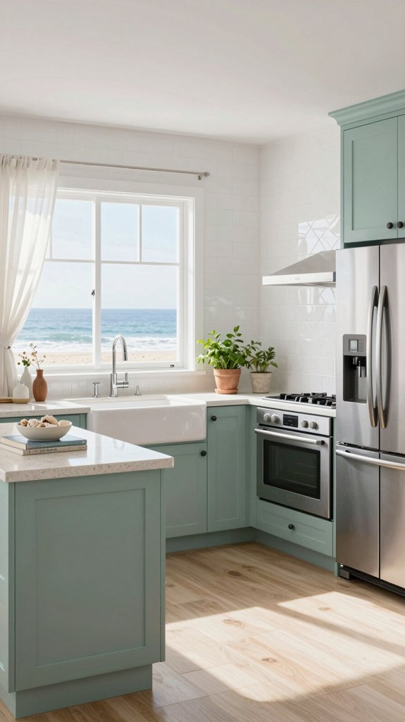 coastal kitchen clean lines