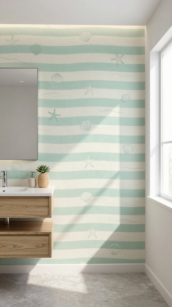 20 Wallpaper Bathroom Ideas That Transform Plain Walls 15 coastal serenity through wallpaper