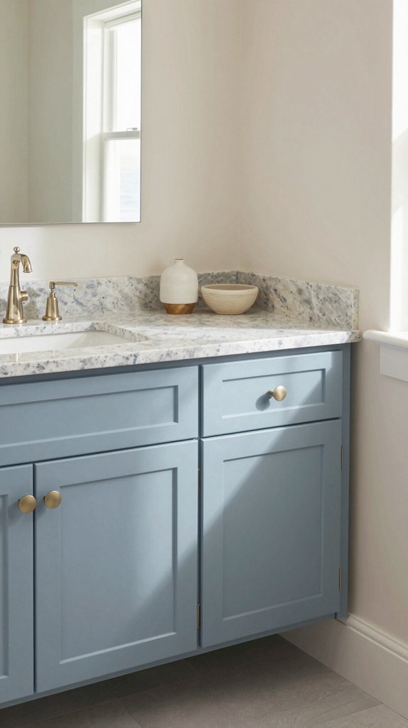 25 Blue Bathroom Ideas for a Calm Coastal Vibe 10 coastal sophistication with quartzite