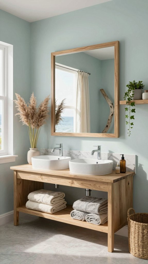 coastal wood and pastels