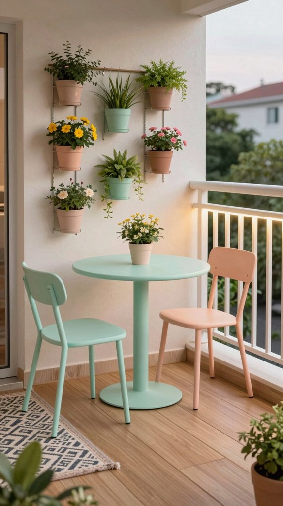 15 Tiny Balcony Ideas That Maximize Small Spaces 13 cohesive balcony color scheme