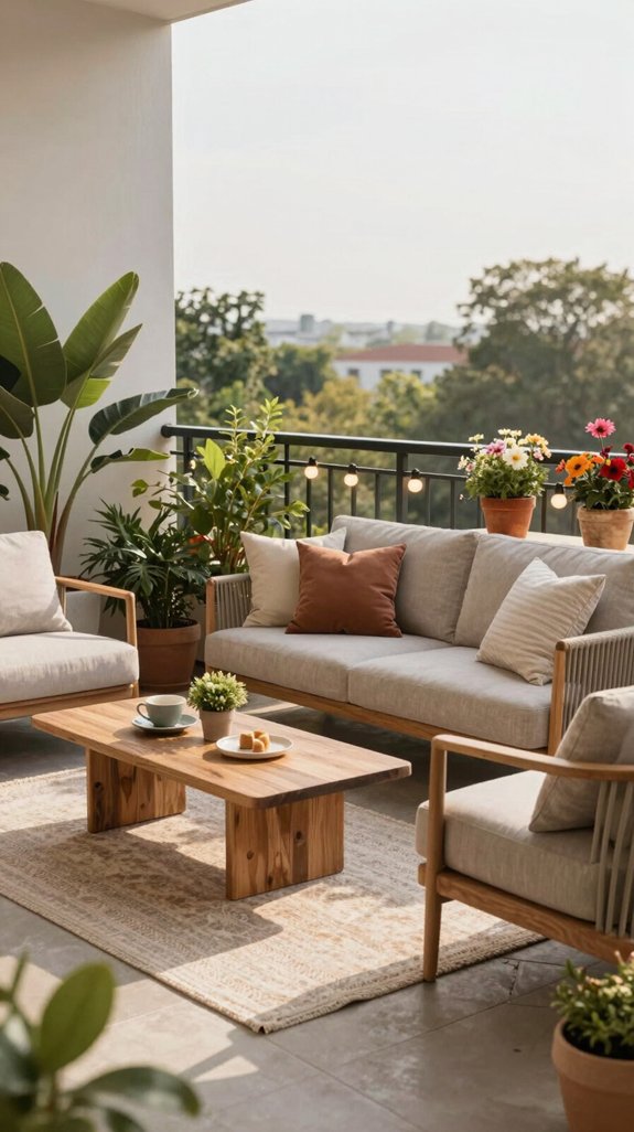 cohesive balcony design theme