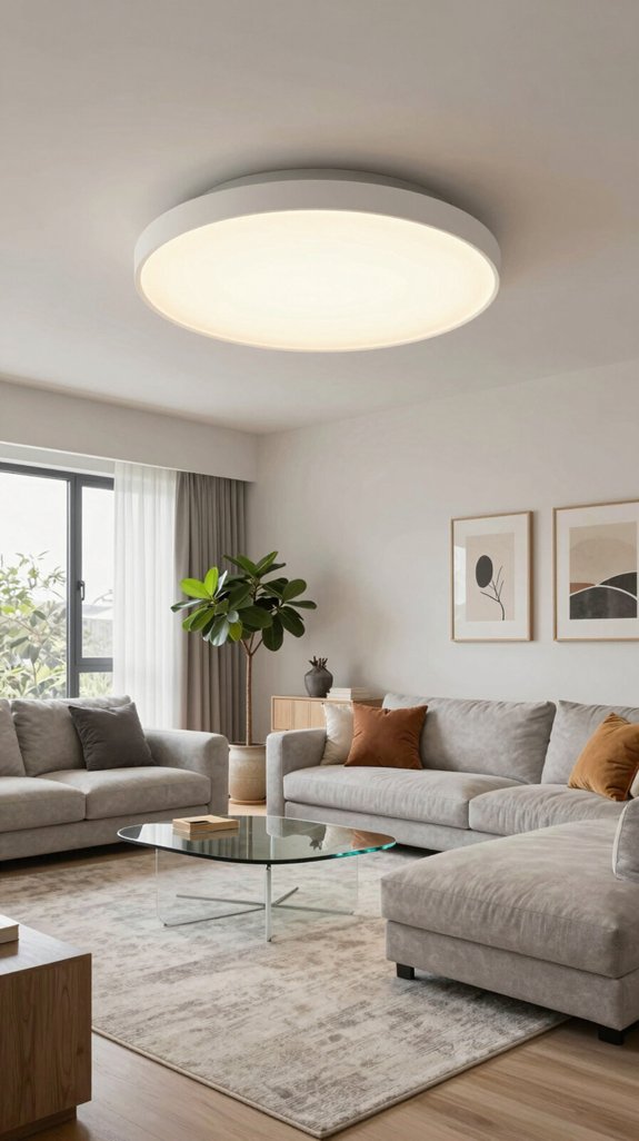 cohesive lighting and furniture