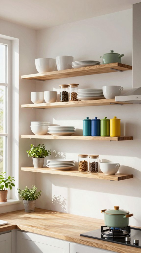 19 Kitchen Shelving Ideas for Open and Functional Storage 19 color coordination for kitchens