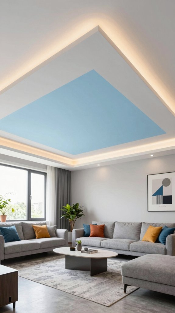 16 Modern False Ceiling Design Ideas for Living Rooms 12 color impacts ceiling atmosphere