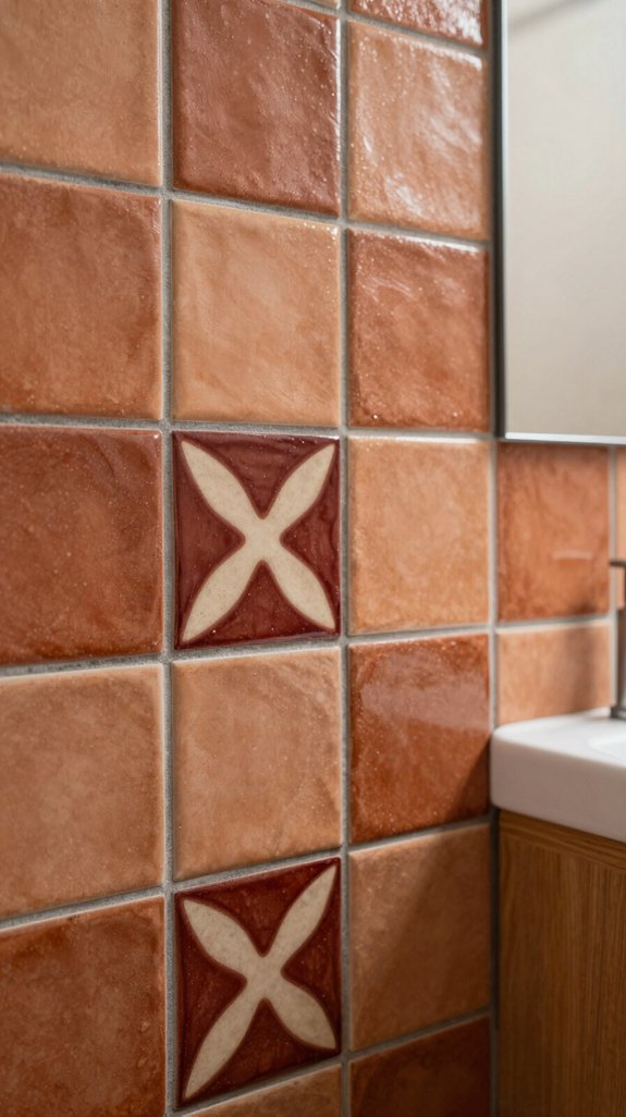 colored grout enhances design