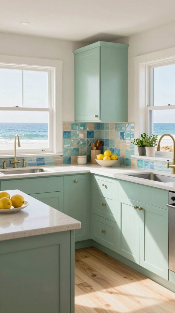 colorful backsplashes enhance countertops