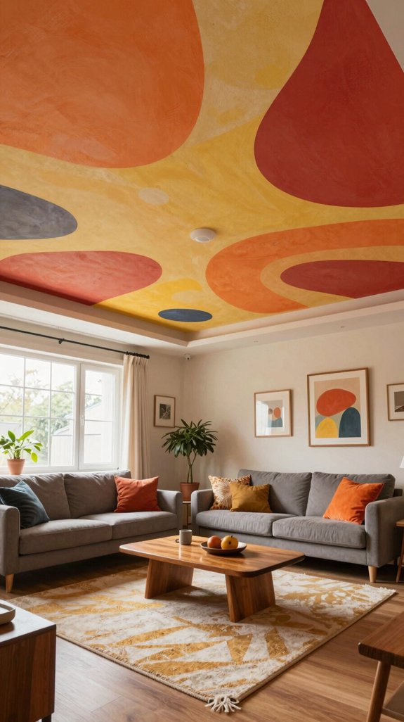 17 Latest Ceiling Design Ideas for Living Rooms 10 colorful expressive ceiling designs