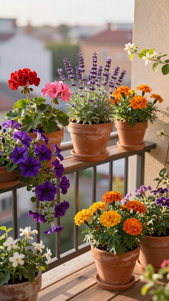 colorful fragrant balcony flowers