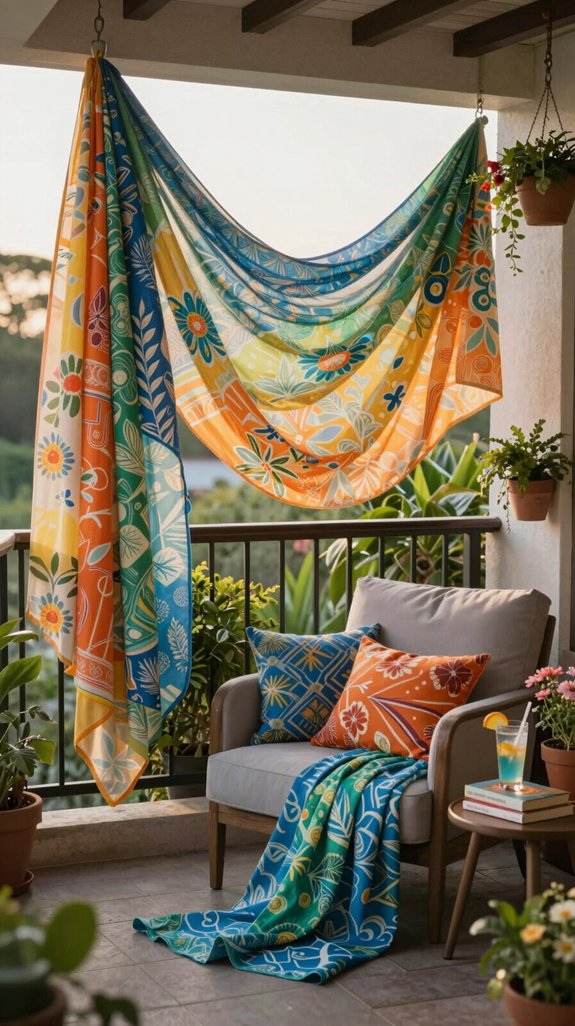 colorful weather resistant privacy fabrics