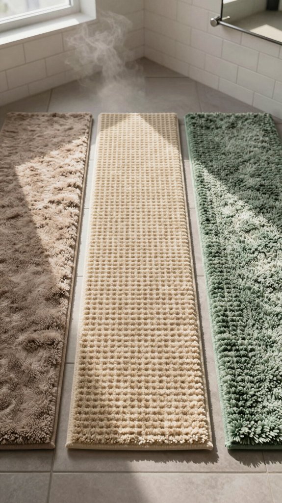 17 Bathroom Rug Ideas That Add Texture and Warmth 3 comfort underfoot material comparison