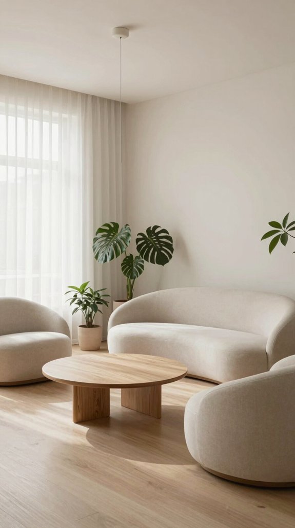 comfortable flowing rounded furniture