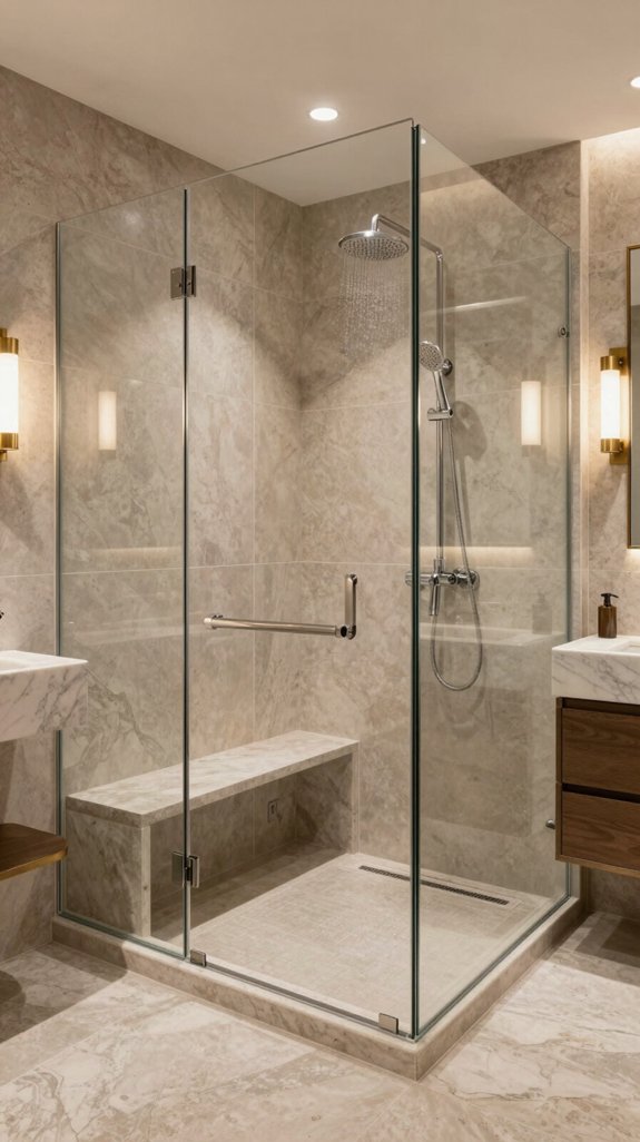 comfortable functional shower seating