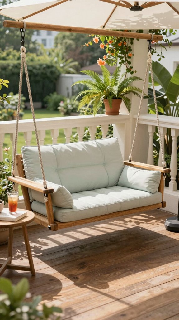 comfortable stylish balcony swings