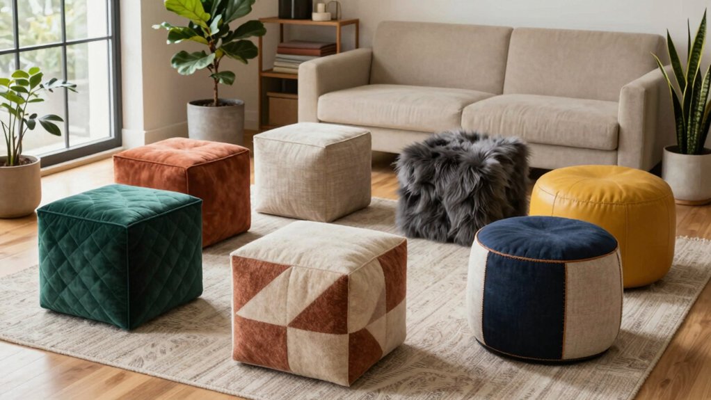 comfy stylish accent poufs
