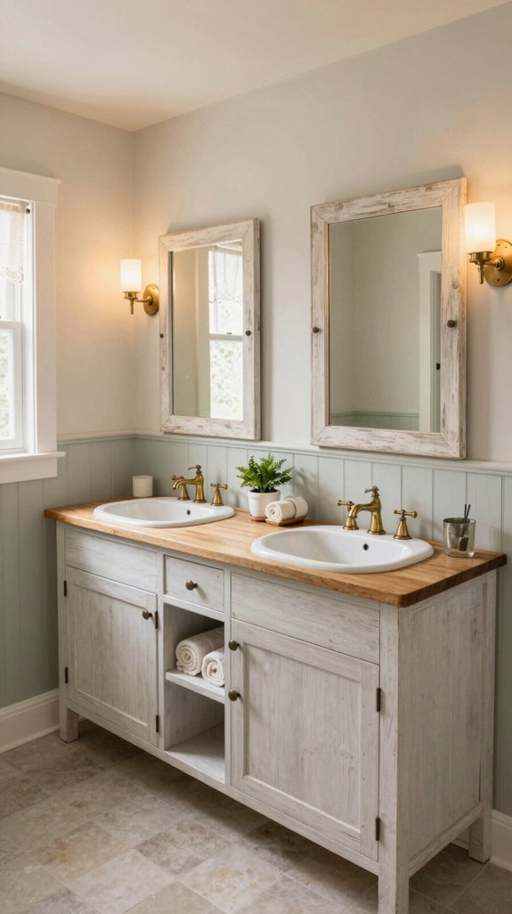 16 Cottage Bathroom Ideas Full of Charm and Warmth 16 compact double vanity solutions