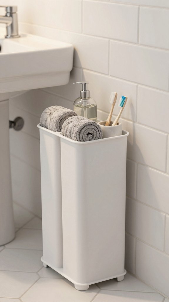 26 Tiny Bathroom Storage Ideas That Save Every Inch 26 compact storage for bathrooms