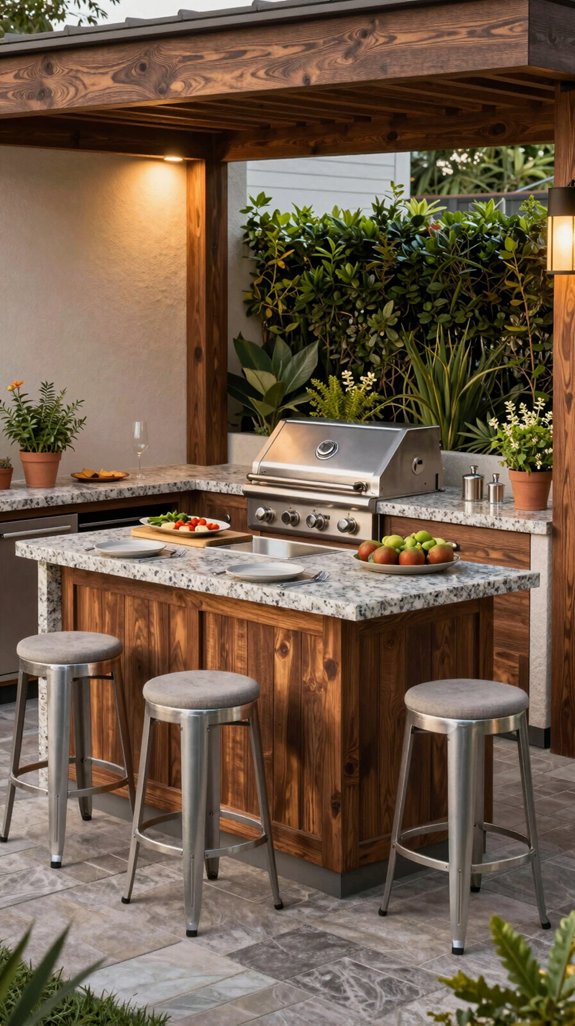 compact stylish grill islands