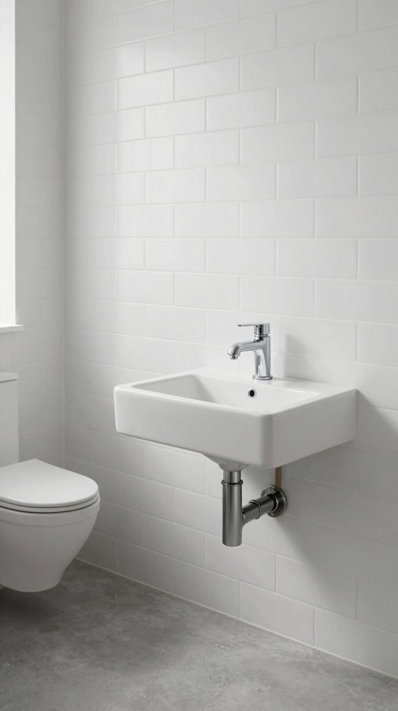 concealed plumbing for minimalism