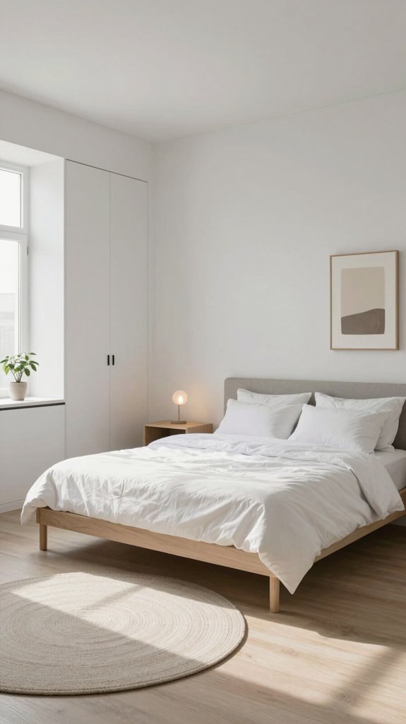 13 Minimal Bedroom Ideas for a Clean Interior 10 concealed tech for tranquility