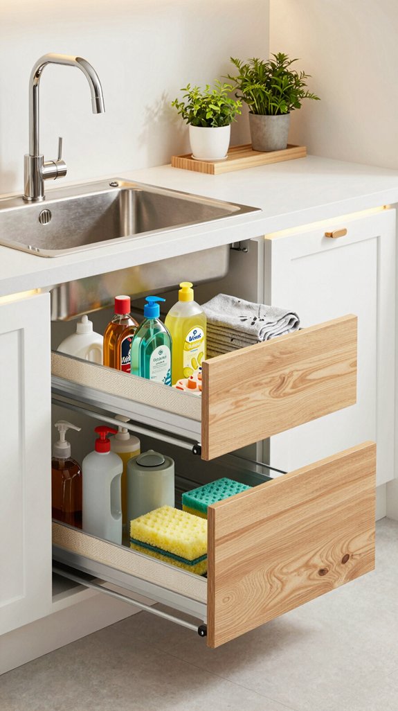 concealed under sink organization solutions