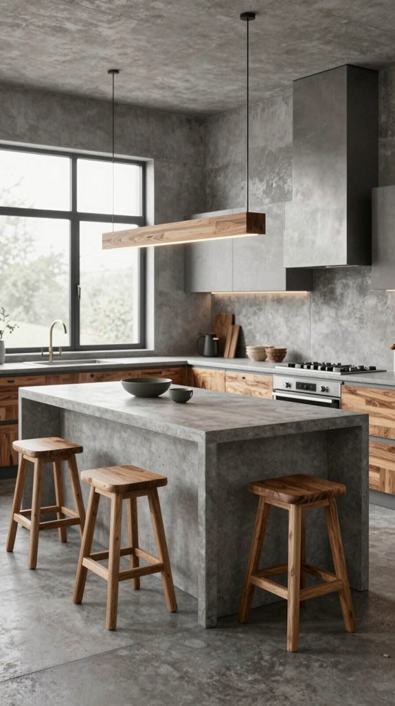 concrete and wood harmony