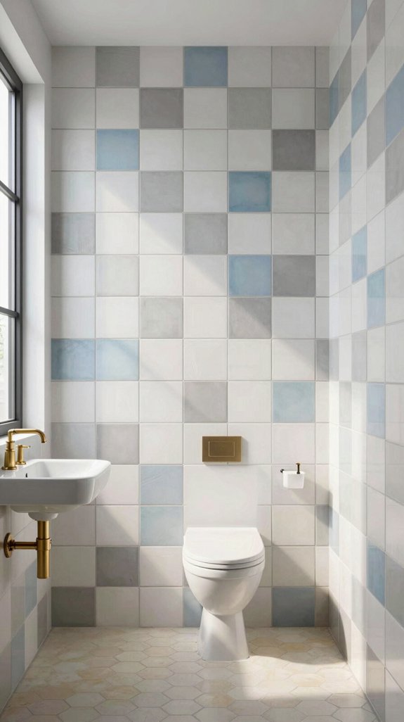 24 Bathroom Tiles Combination Ideas for a Designer Finish 11 controlled chaos bathroom design