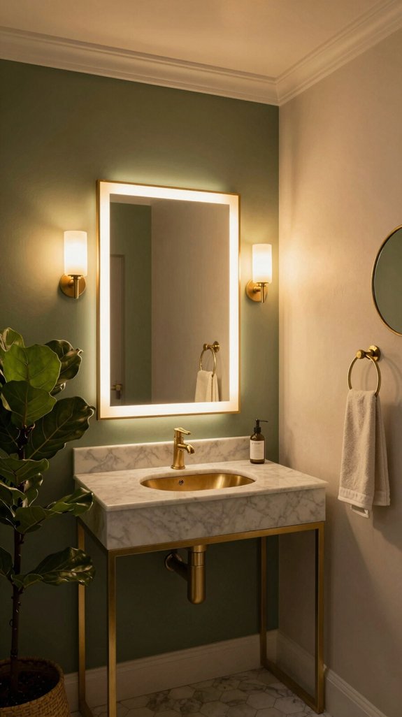 19 Powder Bathroom Ideas That Make a Statement 3 cool white lighting benefits