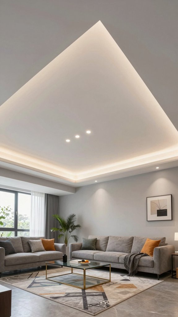 16 Modern False Ceiling Design Ideas for Living Rooms 11 cove lighting enhances ambiance