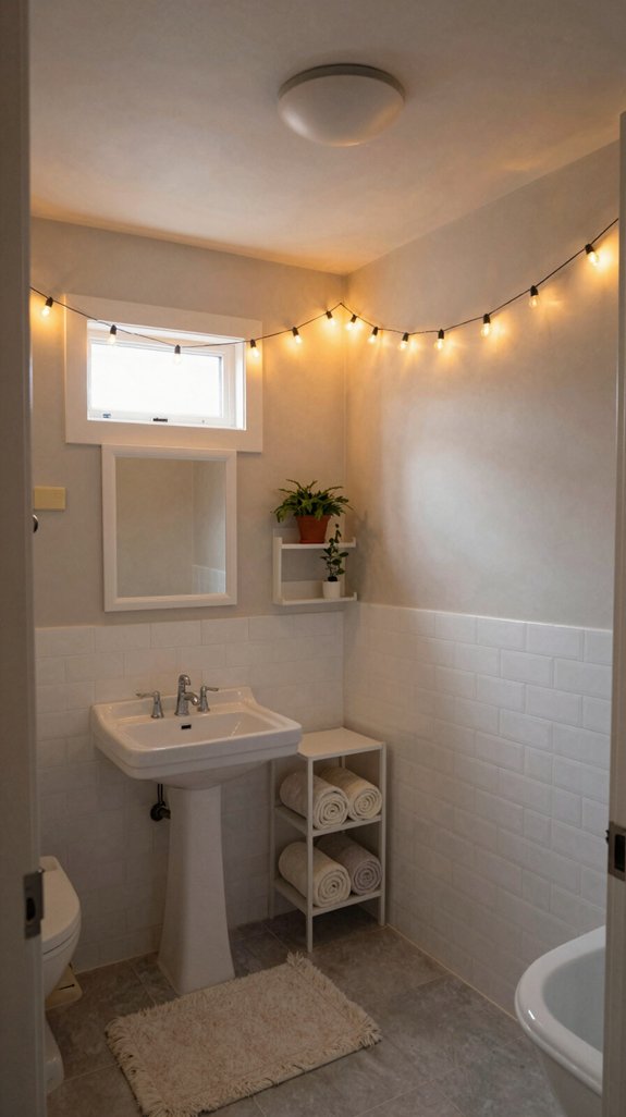 22 Apartment Bathroom Decor Ideas That Are Renter-Friendly 21 cozy ambient lighting solutions