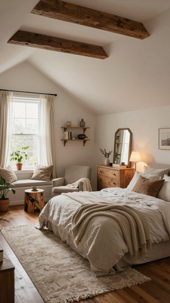 cozy attic bedroom arrangement