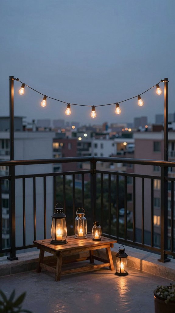 15 Small Balcony Ideas Apartment Owners Will Love 5 cozy balcony lighting design